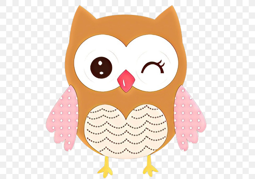 Owl Bird Pink Cartoon Bird Of Prey, PNG, 576x576px, Owl, Bird, Bird Of Prey, Cartoon, Pink Download Free