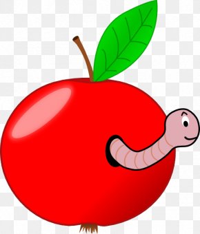 GREEN APPLE - Worm Apple Clip Art PNG