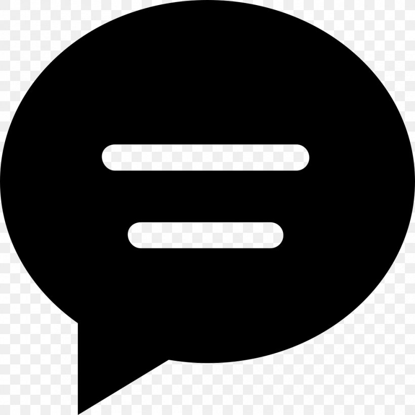 Symbol Online Chat Text, PNG, 980x980px, Symbol, Black And White, Online Chat, Oval, Speech Balloon Download Free