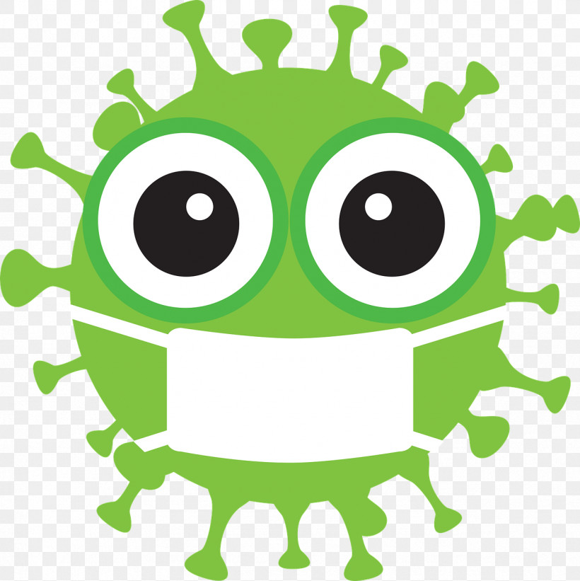 COVID19 Coronavirus Virus, PNG, 1278x1280px, Covid19, Cartoon, Coronavirus, Green, Smile Download Free