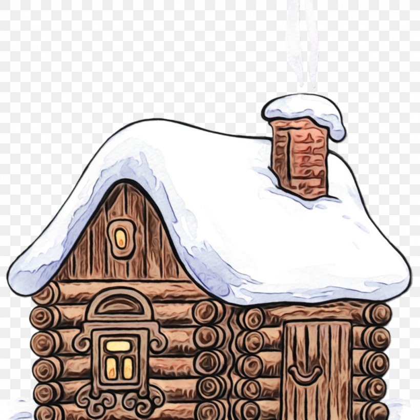 House Hut Gingerbread House Roof Clip Art, PNG, 1024x1024px, Watercolor, Chimney, Cottage, Gingerbread House, Home Download Free