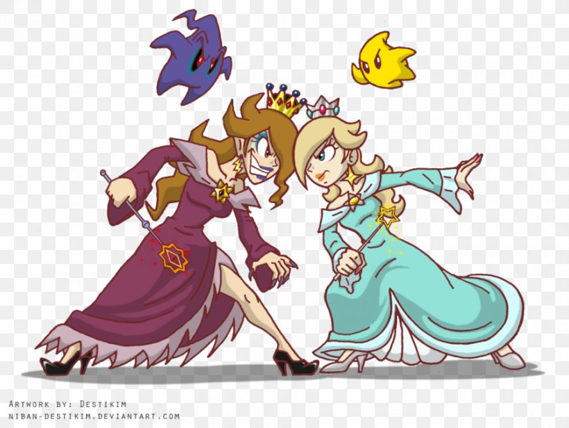 Rosalina Princess Daisy Princess Peach Luigi Mario, PNG, 900x677px, Watercolor, Cartoon, Flower, Frame, Heart Download Free