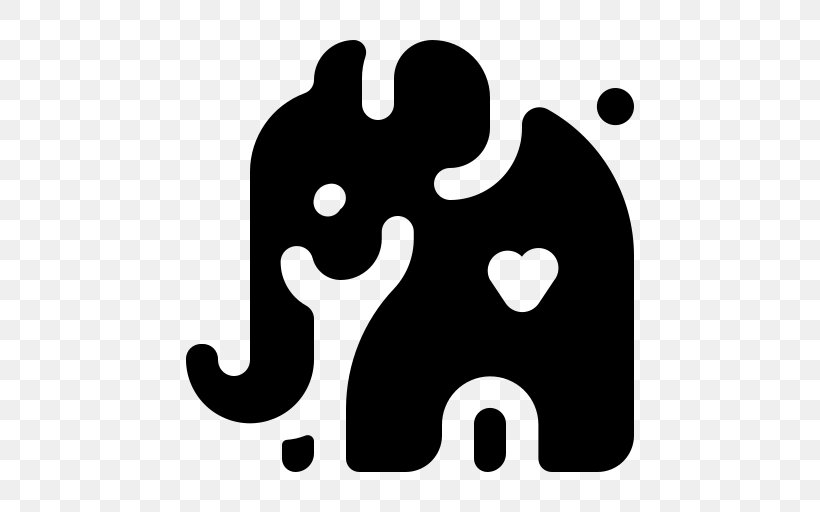 Elephantidae Animal Clip Art, PNG, 512x512px, Elephantidae, Animal, Black, Black And White, Dribbble Download Free
