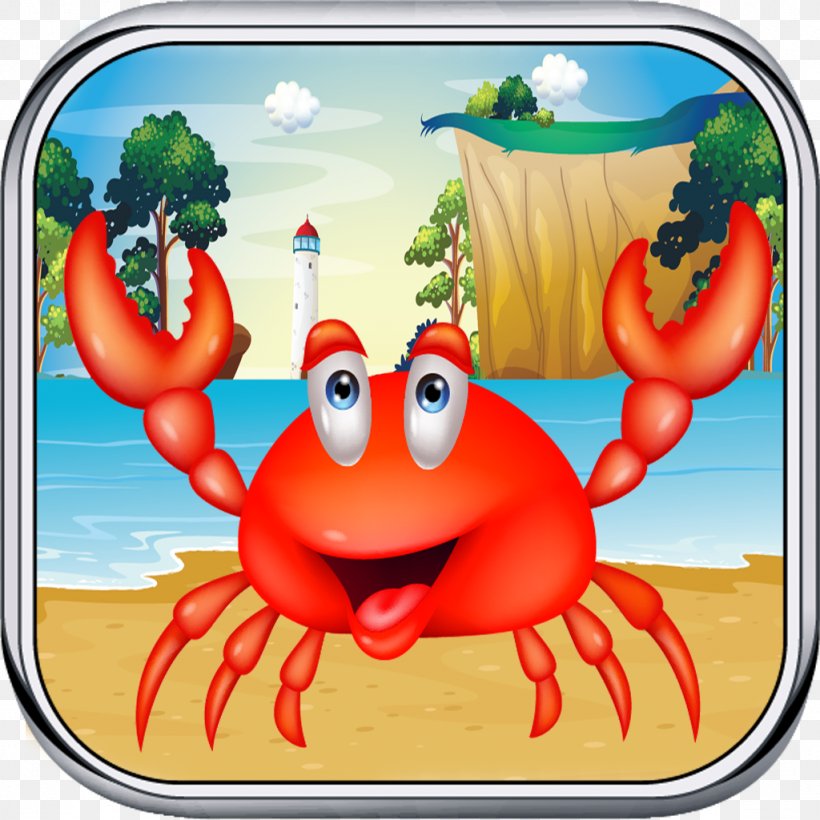 IPod Touch App Store Apple Crab Castles, PNG, 1024x1024px, Ipod Touch, App Store, Apple, Cartoon, Fictional Character Download Free