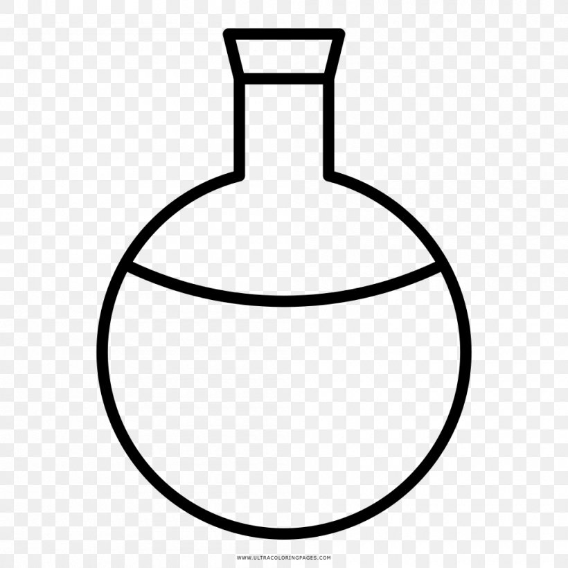 Round-bottom Flask Laboratory Flasks Drawing Coloring Book Balão De Fundo Chato, PNG, 1000x1000px, Roundbottom Flask, Ausmalbild, Black And White, Color, Coloring Book Download Free