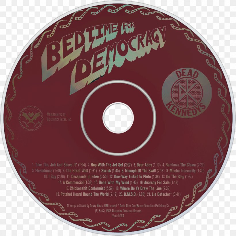 Bedtime For Democracy Compact Disc Dead Kennedys Phonograph Record LP Record, PNG, 1000x1000px, Compact Disc, Brand, Data Storage Device, Dead Kennedys, Disk Storage Download Free