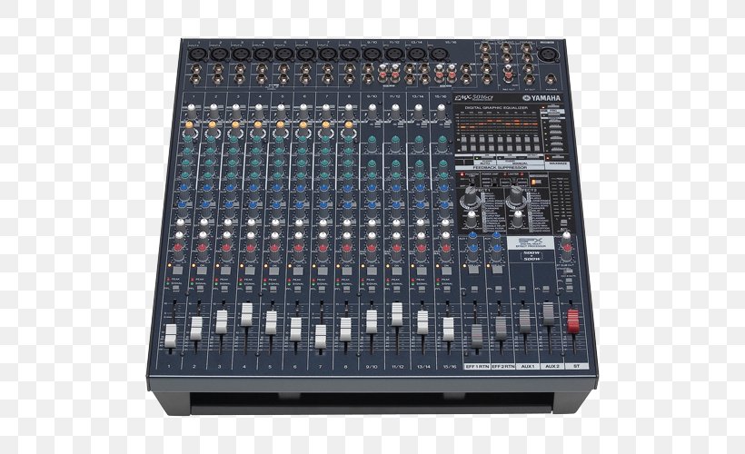 Microphone Audio Mixers Yamaha EMX5016CF Monaural Stereophonic Sound, PNG, 500x500px, Microphone, Audio Equipment, Audio Mixers, Audio Power Amplifier, Auxsend Download Free