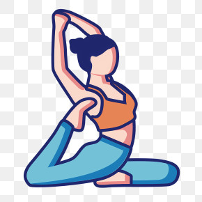 Yoga - Yoga Pose Illustration In Cartoon Style PNG