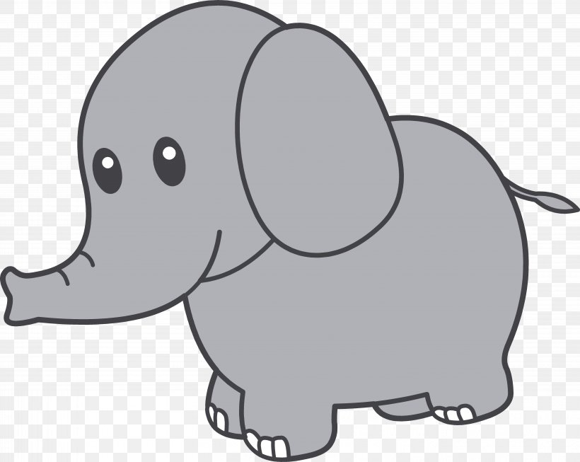 Elephant Cuteness Giant Panda Clip Art, PNG, 6062x4830px, Elephant, African Elephant, Animal, Art, Black And White Download Free