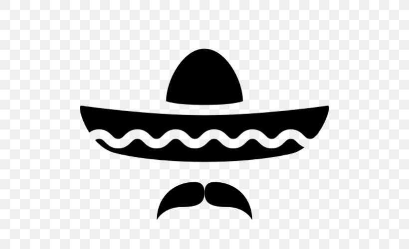 Sombrero Hat Clip Art, PNG, 500x500px, Sombrero, Black, Black And White, Fedora, Hat Download Free