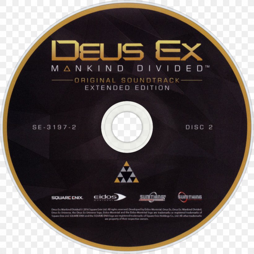Deus Ex: Mankind Divided Deus Ex: Human Revolution Compact Disc ARK: Survival Evolved Square Enix Co., Ltd., PNG, 1000x1000px, Deus Ex Mankind Divided, Ark Survival Evolved, Brand, Compact Disc, Data Storage Device Download Free