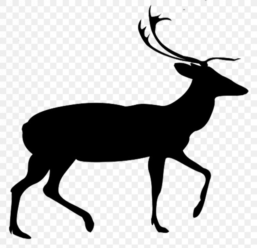 Red Deer Silhouette Clip Art, PNG, 827x798px, Deer, Antelope, Antler, Black And White, Blog Download Free