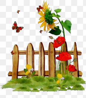 Plant Garden Design - Watercolor Flower Background PNG