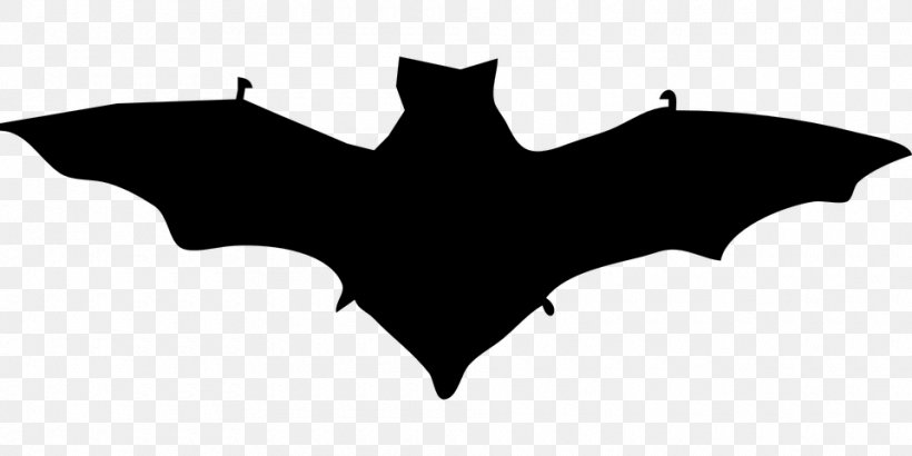 Bat Silhouette Clip Art, PNG, 960x480px, Bat, Black, Black And White, Drawing, Graphic Arts Download Free