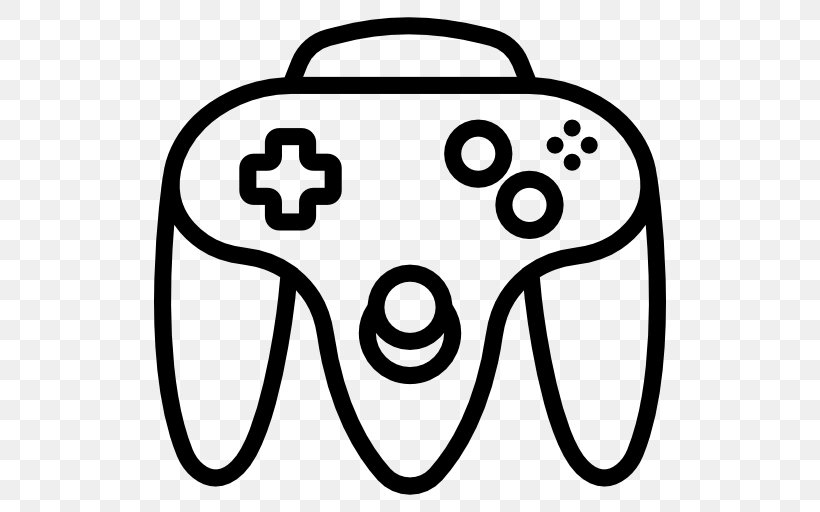 GameCube Controller Clip Art, PNG, 512x512px, Gamecube Controller, Black, Black And White, Emoticon, Game Controllers Download Free