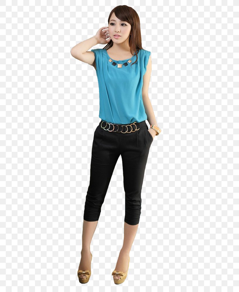 Jeans Shoulder Leggings Sleeve Blouse, PNG, 750x1000px, Jeans, Blouse, Blue, Clothing, Electric Blue Download Free
