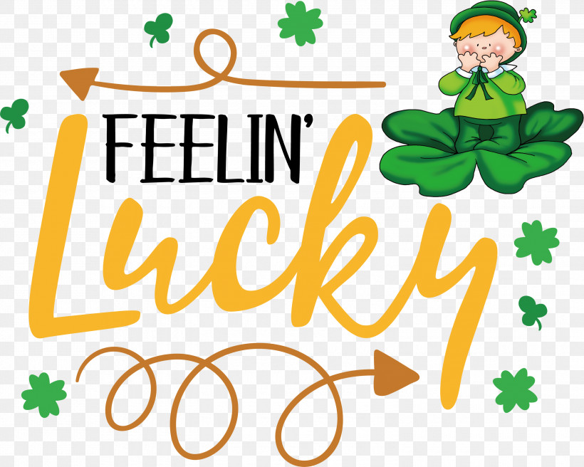 Saint Patrick Patricks Day Feelin Lucky, PNG, 3000x2400px, Saint Patrick, Green, Happiness, Leaf, Line Download Free