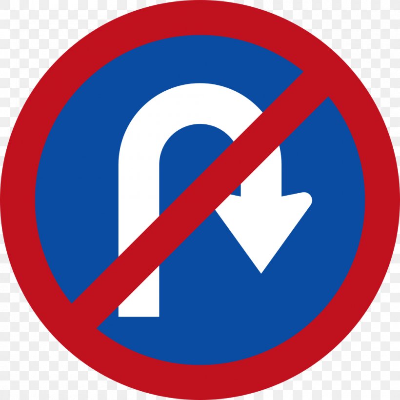 U-turn Traffic Sign Clip Art, PNG, 1000x1000px, Uturn, Area, Blue, Brand, Drawing Download Free
