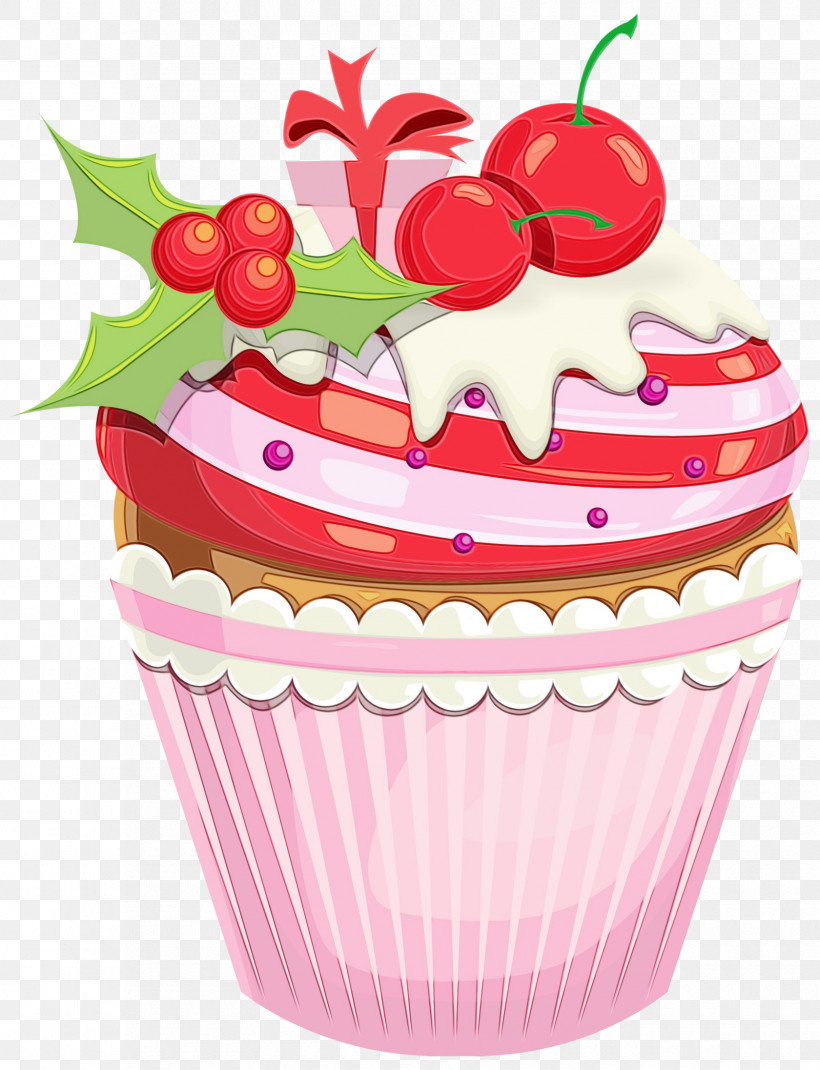Baking Cup Pink Food Cupcake Cake, PNG, 1680x2193px, Watercolor, Baked Goods, Baking Cup, Cake, Cupcake Download Free