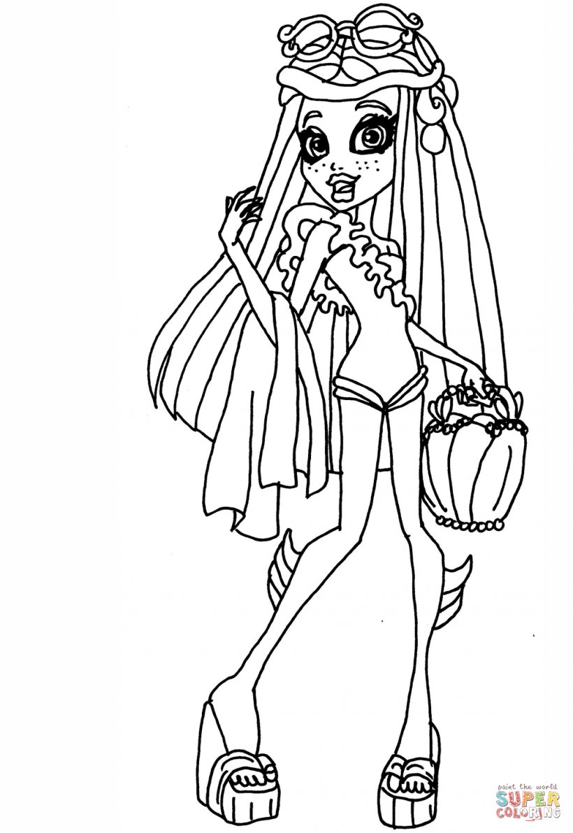 Coloring Book Monster High Scaris: City Of Frights Clip Art, PNG, 1030x1497px, Coloring Book, Arm, Art, Black, Black And White Download Free