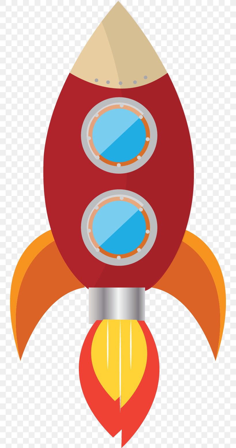 Rocket Clip Art, PNG, 751x1555px, Rocket, Flat Design, Gratis, Orange, Resource Download Free