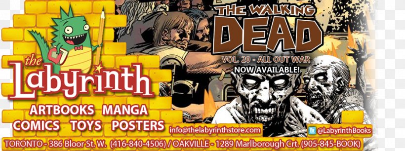 The Walking Dead Volume 20: All Out War Part 1 Graphic Design Flyer Book, PNG, 936x350px, Walking Dead, Advertising, Banner, Book, Flyer Download Free