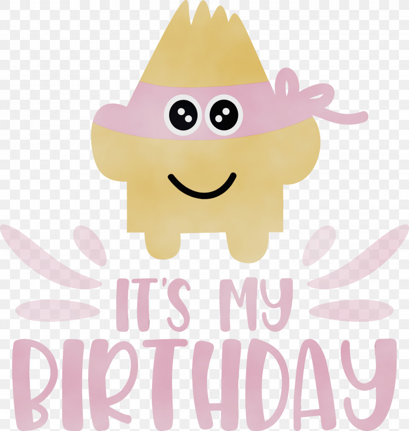 Cartoon Logo Smiley Pink M Happiness, PNG, 2845x3000px, My Birthday, Biology, Cartoon, Character, Happiness Download Free