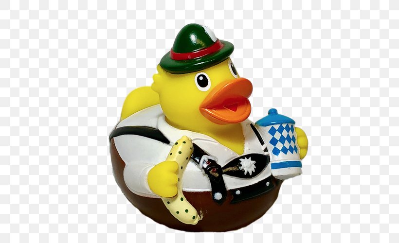 Rubber Duck Natural Rubber Plastic Material, PNG, 500x500px, Duck, Beak, Beer Stein, Bird, Ducks Geese And Swans Download Free