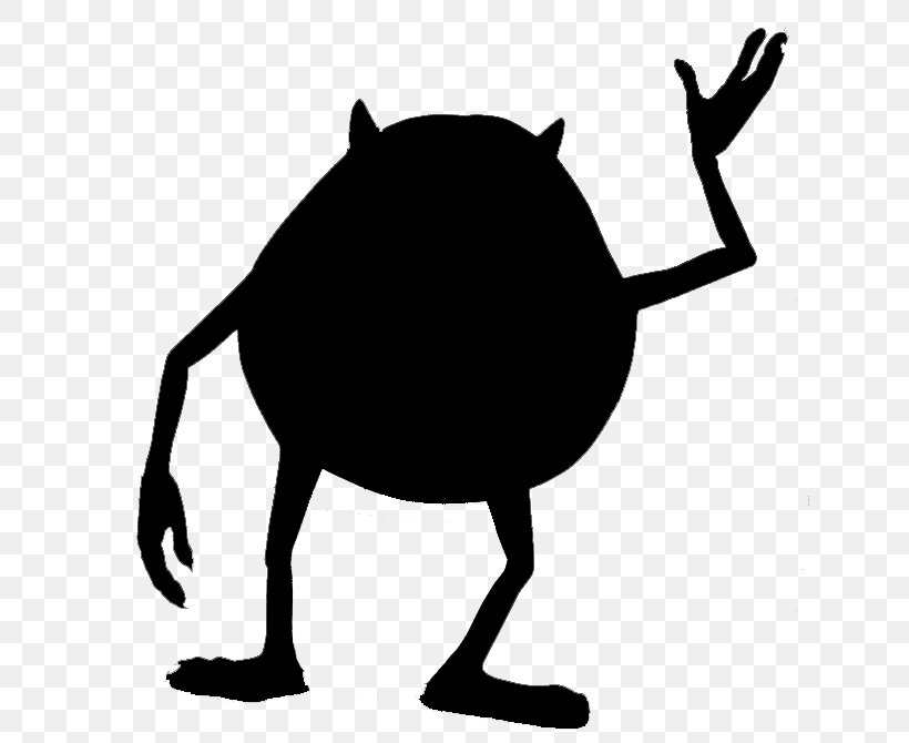 Mike Wazowski Silhouette YouTube Monsters, Inc., PNG, 640x670px, Mike Wazowski, Artwork, Beak, Black, Black And White Download Free