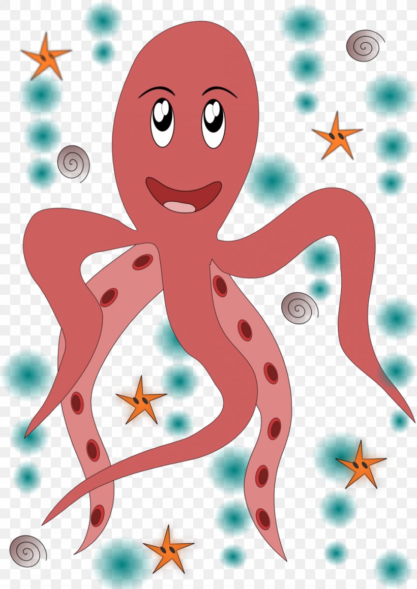 Octopus Squid Clip Art, PNG, 958x1355px, Watercolor, Cartoon, Flower, Frame, Heart Download Free