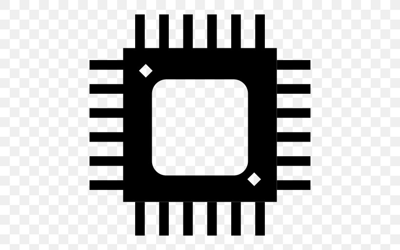 Intel Central Processing Unit Integrated Circuits & Chips Clip Art, PNG, 512x512px, Intel, Area, Arithmetic Logic Unit, Black, Black And White Download Free