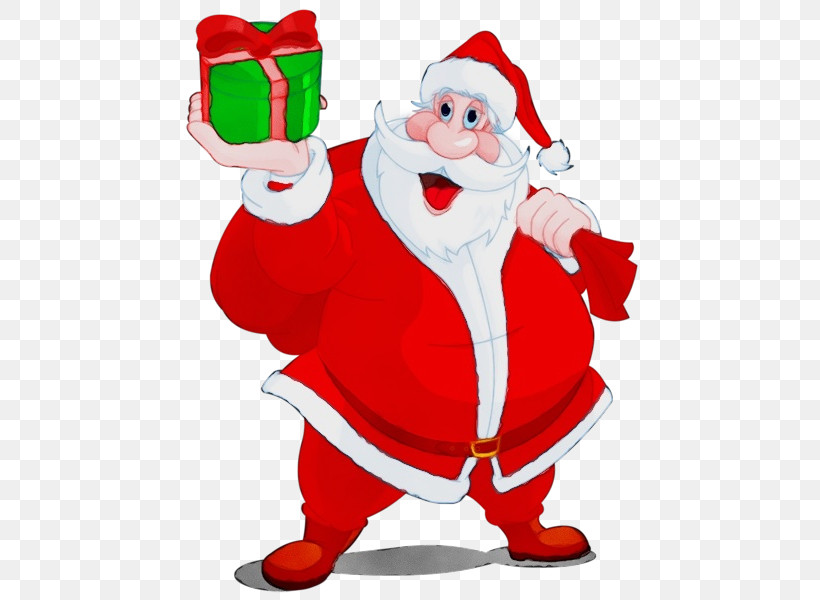 Santa Claus, PNG, 473x600px, Watercolor, Cartoon, Christmas, Paint, Santa Claus Download Free