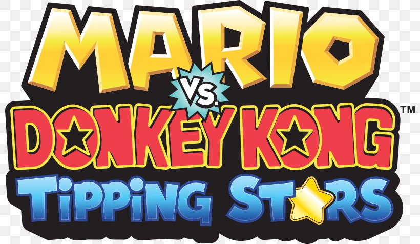 Mario Vs. Donkey Kong: Tipping Stars Wii U Nintendo 3DS Logo, PNG, 800x476px, Mario Vs Donkey Kong Tipping Stars, Banner, Brand, Donkey Kong, Logo Download Free