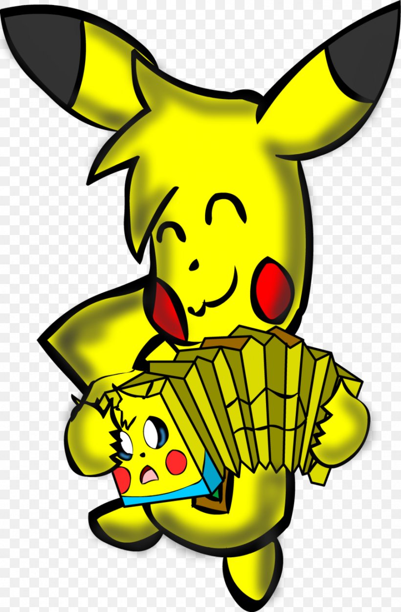 Pikachu Pichu Pokémon GO Yellow Clip Art, PNG, 900x1373px, Pikachu, Accordion, Art, Artwork, Black And White Download Free