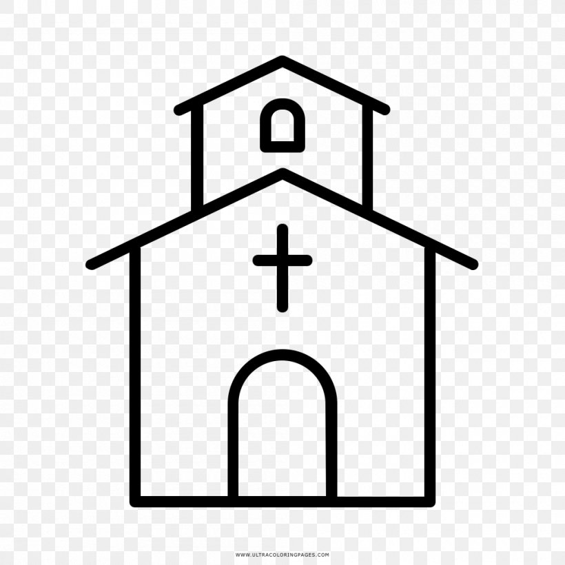 Christian Church Drawing Coloring Book, PNG, 1000x1000px, Christian Church, Area, Black And White, Building, Chapel Download Free