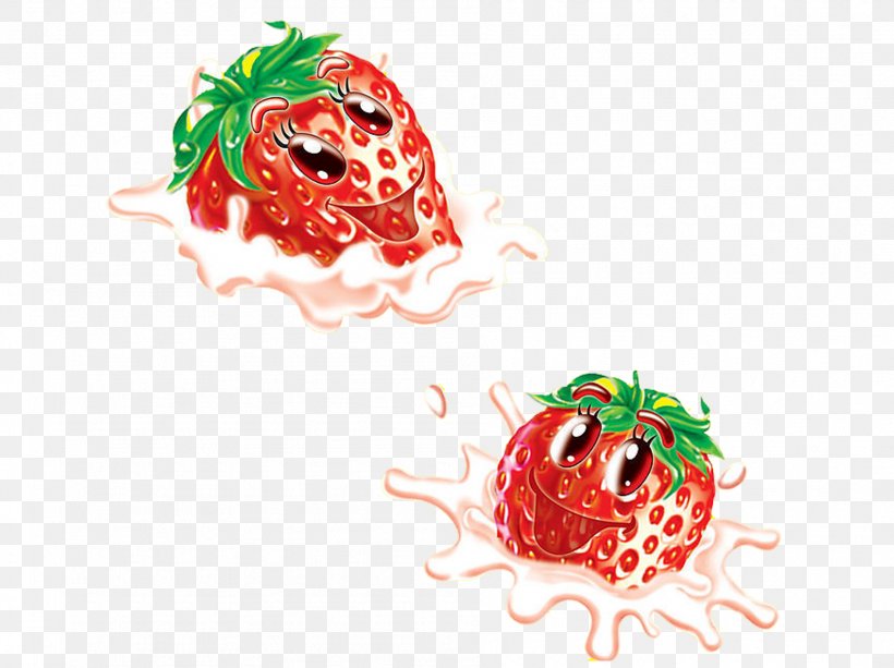 Strawberry Milk Aedmaasikas Cartoon, PNG, 1892x1416px, Strawberry, Aedmaasikas, Animation, Auglis, Cartoon Download Free