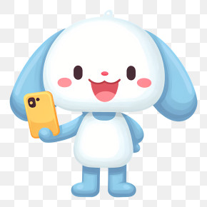 Cinnamoroll Taking Selfie - Cute Character With Phone PNG
