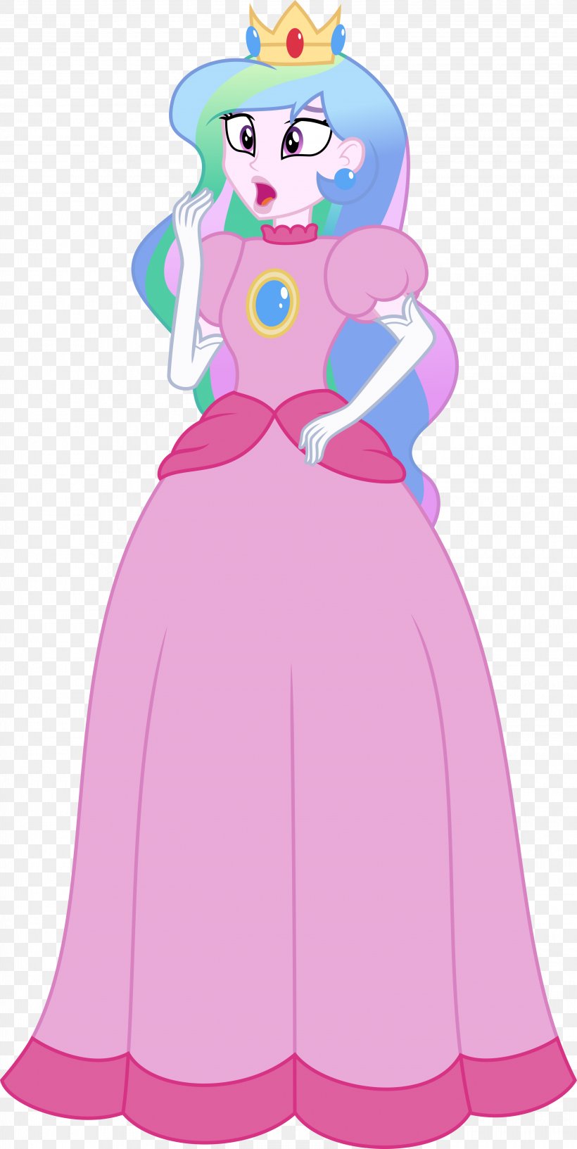 Princess Peach Mario Bros. Rosalina Bowser, PNG, 3000x5977px, Princess Peach, Art, Bowser, Cartoon, Clothing Download Free