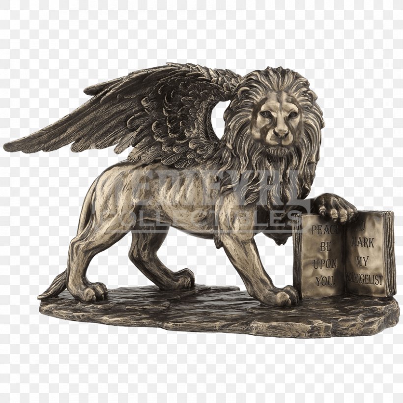 Lion Of Venice Saint Mark's Basilica Bronze Sculpture Lion Of Saint Mark, PNG, 850x850px, Lion, Bronze, Bronze Sculpture, Carnivoran, Figurine Download Free