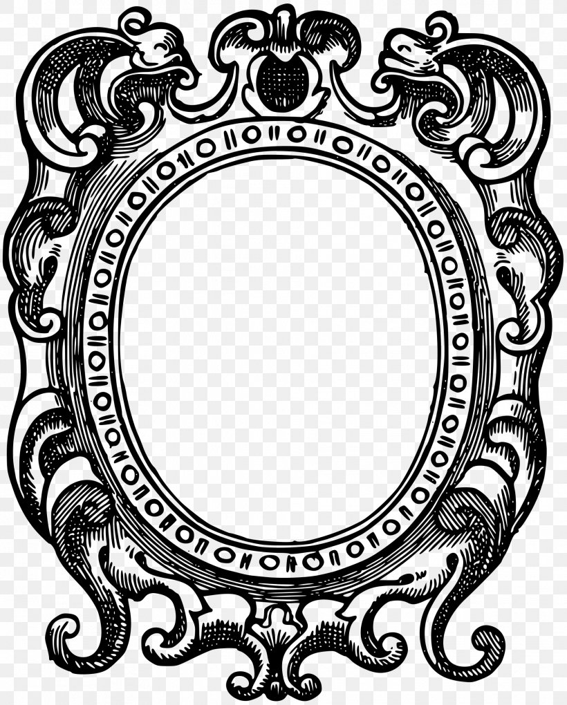 Picture Frames Borders And Frames Clip Art, PNG, 1929x2400px, Picture Frames, Area, Black And White, Borders And Frames, Decorative Arts Download Free