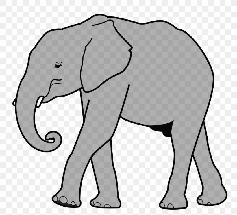 Asian Elephant Clip Art, PNG, 900x817px, Asian Elephant, African Elephant, Animal Figure, Art, Black And White Download Free