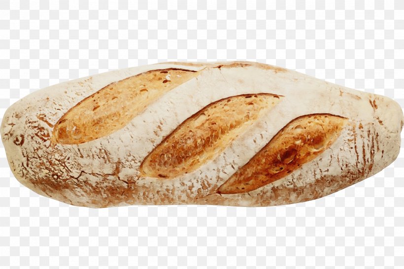 Bread Sourdough Hard Dough Bread Baguette Loaf, PNG, 2592x1728px, Watercolor, Baguette, Baked Goods, Bangle, Bread Download Free