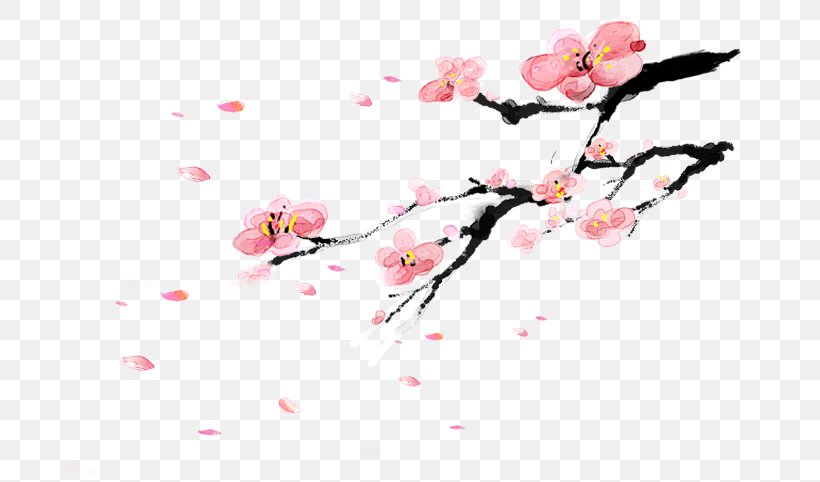 Chinoiserie Download Poster Ink Wash Painting, PNG, 709x482px, Chinoiserie, Birdandflower Painting, Blossom, Branch, Cherry Blossom Download Free