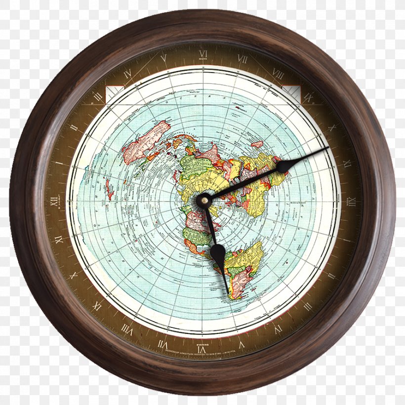 Flat Earth World Map, PNG, 888x888px, Earth, Azimuthal Equidistant Projection, Clock, Continent, Earth Clock Download Free
