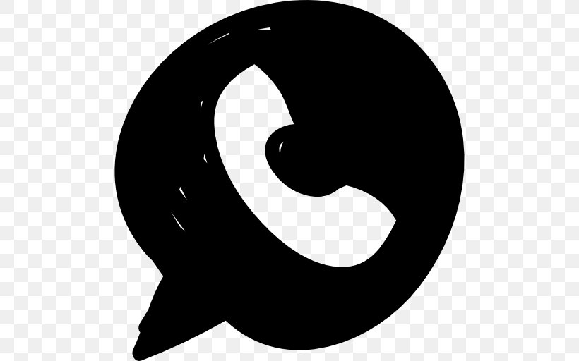 Logo Telephone Call Mobile Phones Handset, PNG, 512x512px, Logo, Black, Black And White, Comics, Crescent Download Free