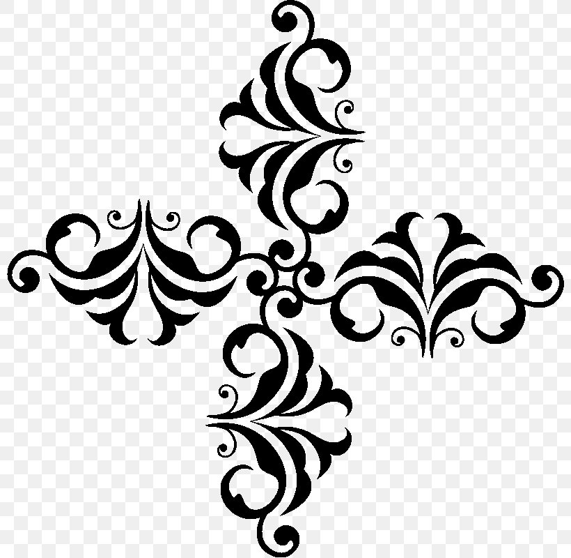 Floral Decorative, PNG, 800x800px, Wall Decal, Blackandwhite, Floral Design, Frieze, Leaf Download Free