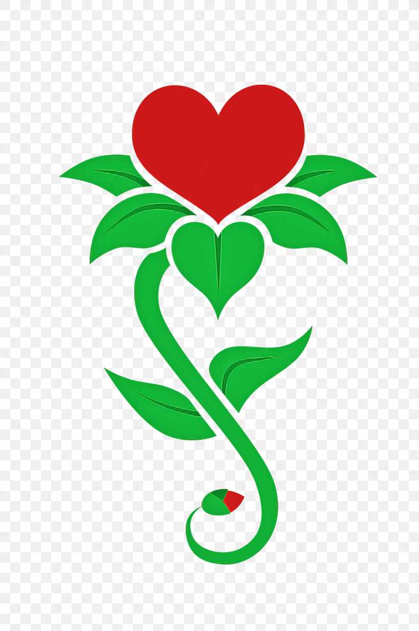 Green Leaf Plant Flower Heart, PNG, 1024x1541px, Green, Flower, Heart, Leaf, Logo Download Free