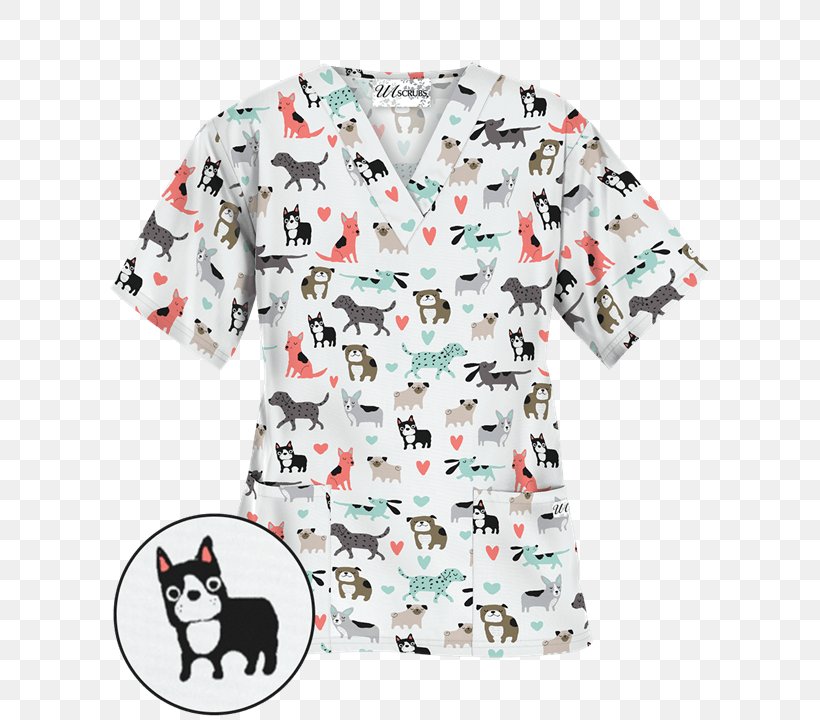 T-shirt Scrubs Animal Print Veterinarian Uniform, PNG, 600x720px, Tshirt, Animal Print, Blouse, Button, Clothing Download Free