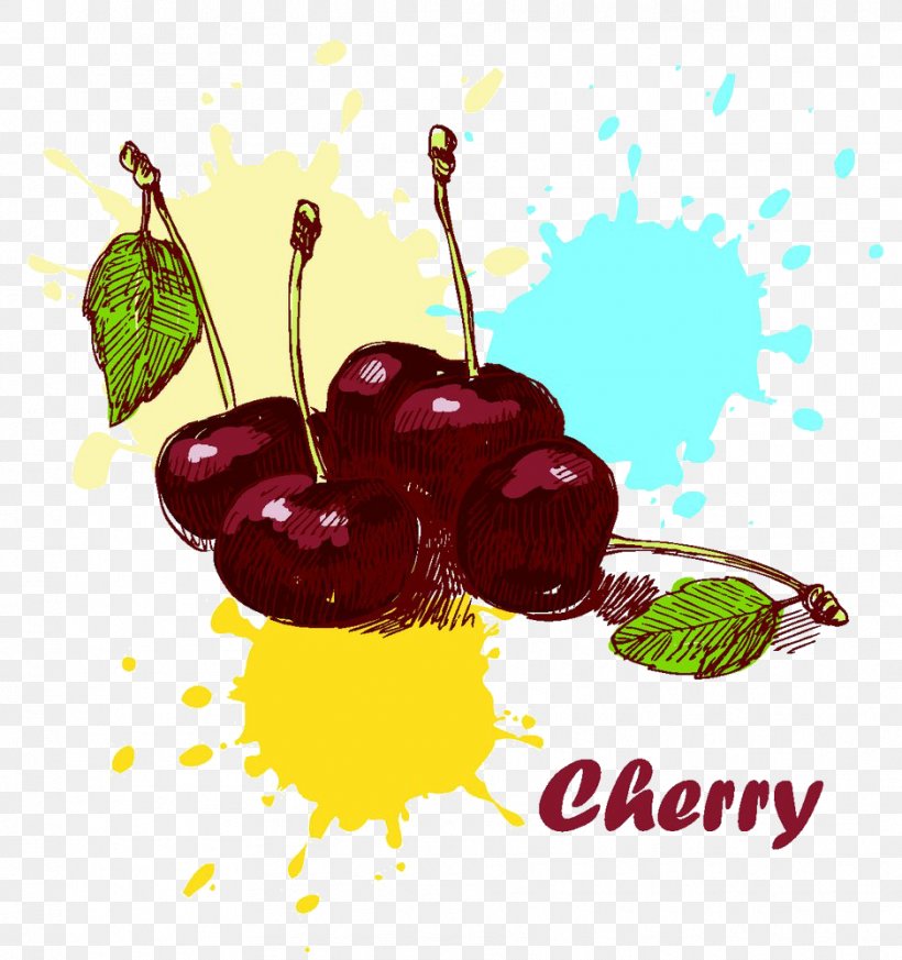 Cherry Illustration, PNG, 939x1000px, Cherry, Auglis, Carambola, Cartoon, Drawing Download Free