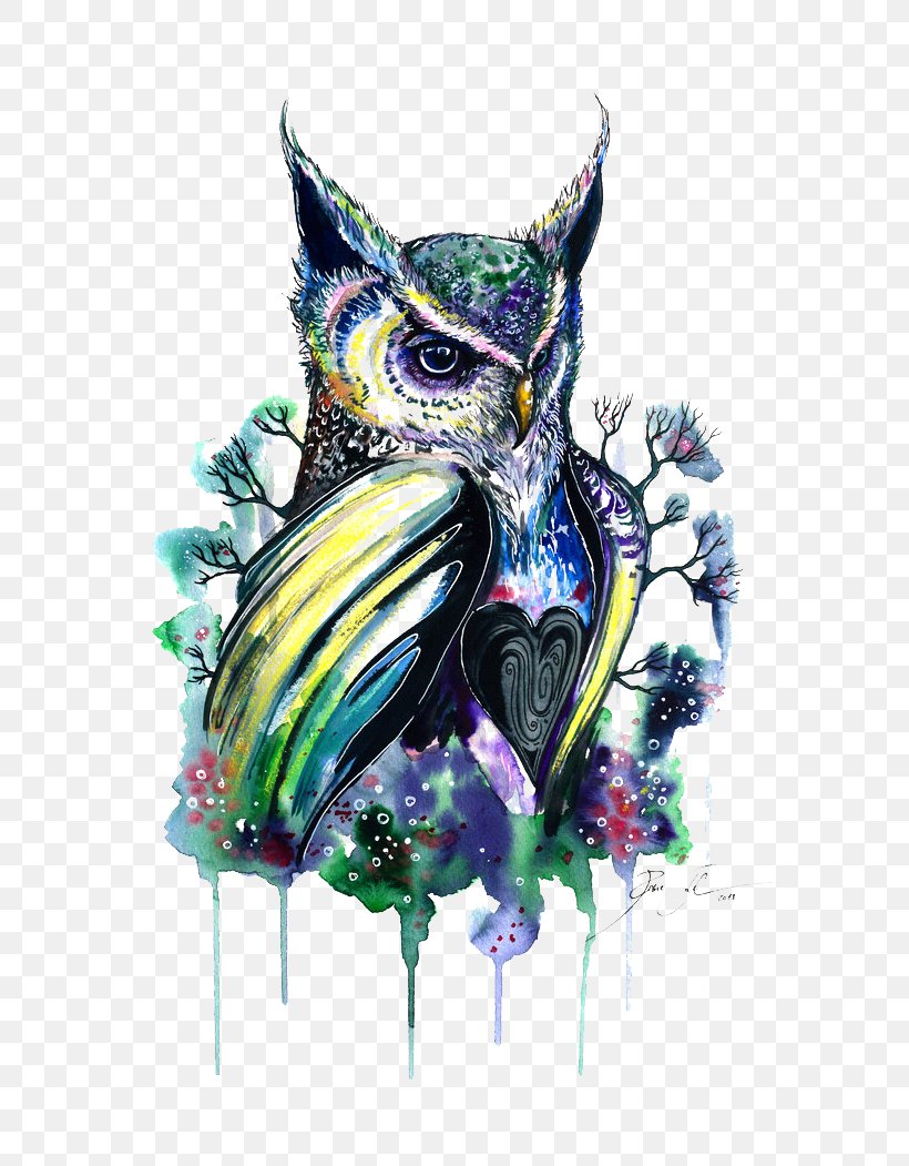 Owl DeviantArt The Guardian, PNG, 761x1051px, Owl, Acrylic Paint, Art, Artist, Beak Download Free